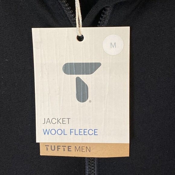 NEW TUFTE Norway Gullvinge Black Merino Wool Zip Up Jacket Men’s Size M *READ* - Picture 15 of 16